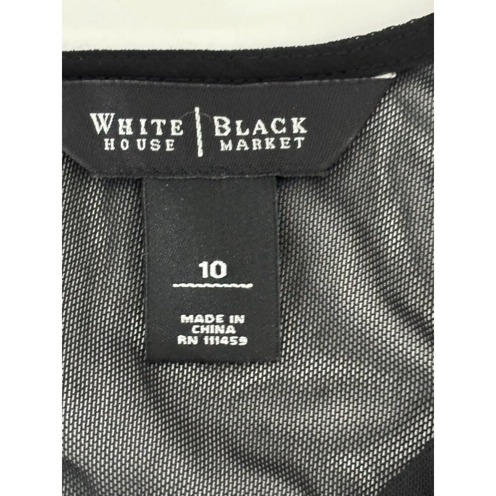 WHBM Top 10 Black Lace Mesh Beaded Sleeveless Whimsigoth Dark Fairycore Romantic - Picture 3 of 13